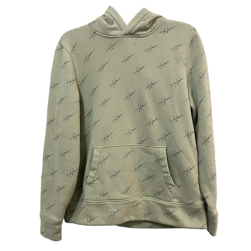 Hollister California Hoodie Mens Small All-Over Print Logo